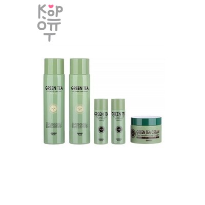 Набор, для лица уходовый с зеленым чаем/SKIN CARE 3 SET GREEN TEA, GIINSU, CELLIO