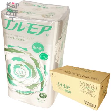 Kami Shodji ELLEMOI - Ароматизированная двухслойная туалетная бумага 30м (12 рулонов) — Корейские товары для всей семьи(КорОпт)