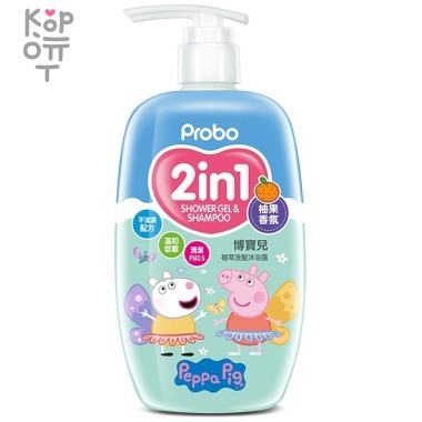 PROBO Botanical Shampoo&amp;Shower Gel - Нежный детский шампунь 2в1 Свинка Пеппа с фруктовыми экстрактами 500мл.  — Корейские товары для всей семьи(КорОпт)