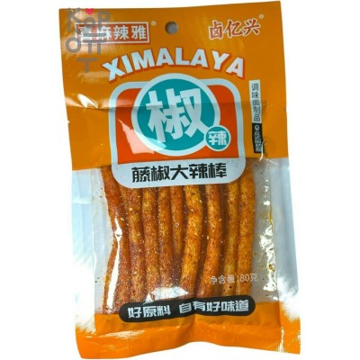 Снэк Ximalaya Foods 80гр., Серия закусок - Приключение в Гималаях, палочка острого перца с огненным вкусом