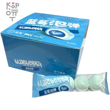 Маршмеллоу Picc - Фруктовый зефир со вкусом Голубики &mdash; Корейские товары для всей семьи(КорОпт)