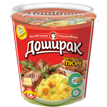 Доширак Премиум - Картофельное пюре быстрого приготовления со вкусом говядины 52гр.*24шт.  &mdash; Корейские товары для всей семьи(КорОпт)