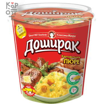 Доширак Премиум - Картофельное пюре быстрого приготовления со вкусом говядины 52гр.*24шт. , купить с доставкой на дом фото 1 &mdash; Корейские товары для всей семьи(КорОпт)