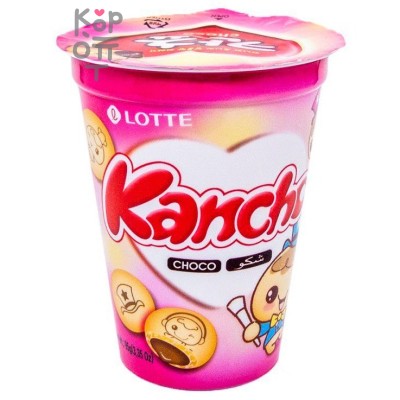 Lotte Kancho Choco - Печенье Канчо с шоколадной начинкой 95гр.