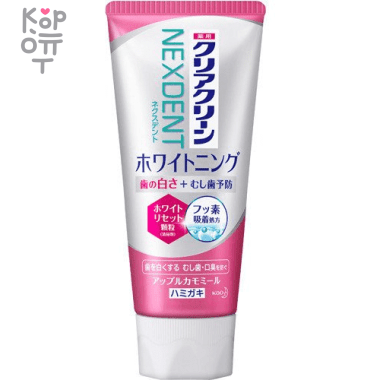 KAO Clear Clean NEXDENT Whitening Apple Chamomile - Лечебная отбеливающая зубная паста с мягким вкусом яблока и ромашки, 120гр. — Корейские товары для всей семьи(КорОпт)