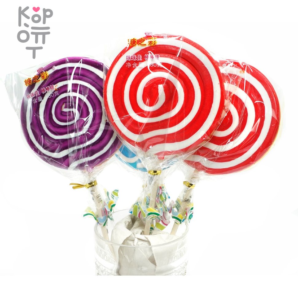 Карамель на палочке, Радужная, два вкуса 80гр., купить с доставкой на дом фото 1 — Корейские товары для всей семьи(КорОпт) Карамель на палочке, Радужная, два вкуса 80гр., купить с доставкой на дом фото 1 — Корейские товары для всей семьи(КорОпт)