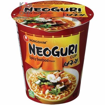 NONGSHIM Neoguri Spicy Seafood Flavor Лапша сублимированная, со вкусом морепродуктов, стакан, 62 г