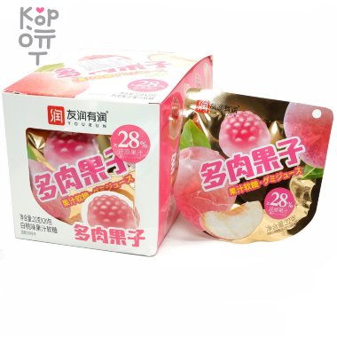 Жевательный мармелад YouRun Candy Сэндвич с добавлением сока и вкусом Персика — Корейские товары для всей семьи(КорОпт)