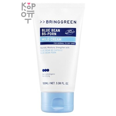 Bring Green Blue Bean B5-PDRN Mild Cream - Увлажняющий и восстанавливающий крем 100 мл