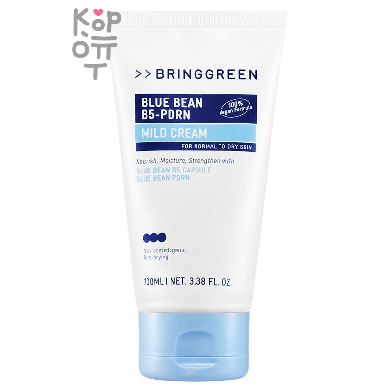 Bring Green Blue Bean B5-PDRN Mild Cream - Увлажняющий и восстанавливающий крем 100 мл