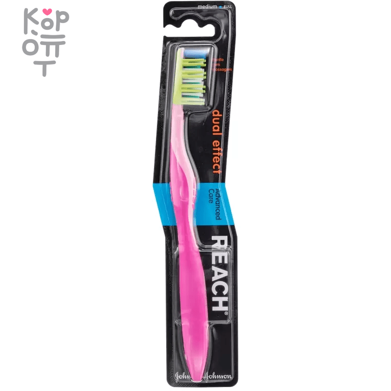 Reach Dual effect Care - Зубная щетка средней жесткости, 1шт., купить с доставкой на дом фото 1 — Корейские товары для всей семьи(КорОпт)