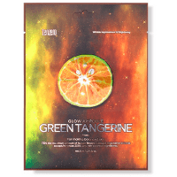 Tenzero Glow Ampoule Green Tangerine Mask - Тканевая маска с экстрактом зеленого мандарина 25 мл