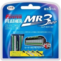 Feather F-System MR3 Neo - Сменные кассеты с тройным лезвием (5 штук).