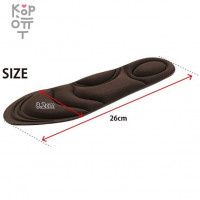 FUDO KAGAKU Soft Fit Мягкие анатомические стельки с антибактериальным эффектом для спортивной обуви (коричневые) 23-26 см.