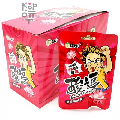 Кислая карамель Jane Sour Candy со вкусом Клубники