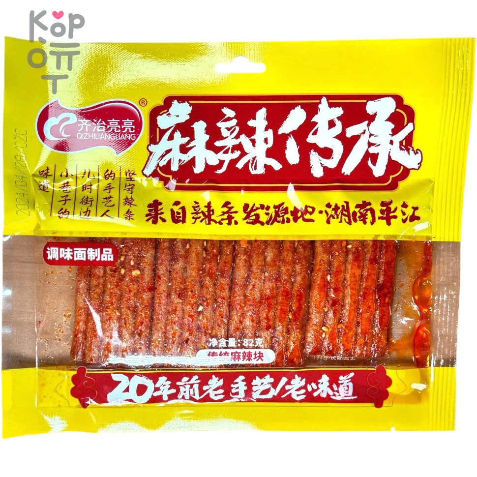 Снэк Qizhilian - Старое мастерство из Пинцзяна, родины острых стрипсов, стрипсы! 82гр., купить с доставкой на дом фото 1 &mdash; Корейские товары для всей семьи(КорОпт)