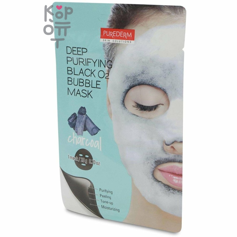 Purederm Deep Purifying O2 Bubble Mask - Увлажняющая кислородная маска, 25гр.