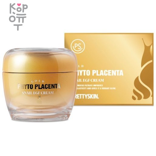 Pretty Skin Gold Phyto Placenta Snail E.G.F. Cream - Антивозрастной крем для лица 50мл. , купить с доставкой на дом фото 1 — Корейские товары для всей семьи(КорОпт)