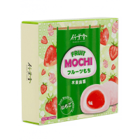 Bamboo House Fruit Mochi - Японское рисовое пирожное фруктовое Моти "Клубника" 140гр.