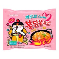 SamYang Hot Chicken Flavor Ramen Carbo - Лапша сублимированная со вкусом жареной курицы и соуса карбонара, острая, 130 г