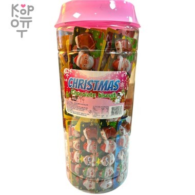 Christmas Chocolate Biscuit Шоколадное Печенье - Рождество на ленте, 60 лент*5 персонажей — Корейские товары для всей семьи(КорОпт)