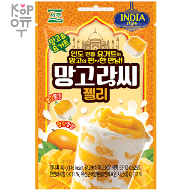 Seoju Mango Lassi Gummy - Мармелад со вкусом Манго и Йогуртового напитка Ласси 40гр.*8уп. в блоке. — Корейские товары для всей семьи(КорОпт)
