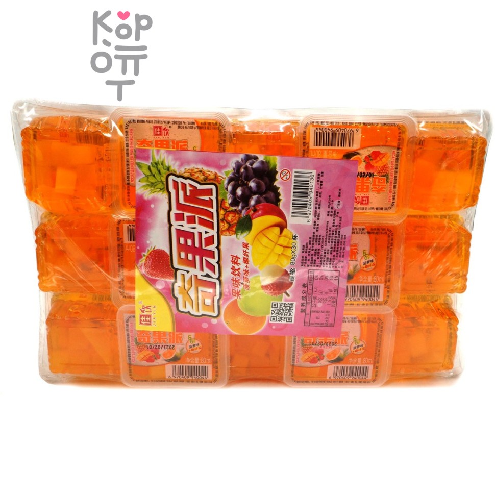 Желе фруктовое JiaYin фруктовое ассорти, 80гр.