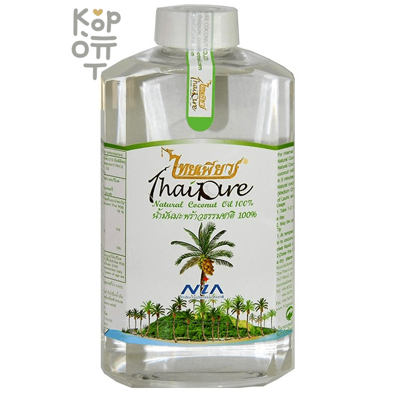 Thai Pure Natural Coconut Oil - 100% Кокосовое масло холодного отжима 60мл. 
