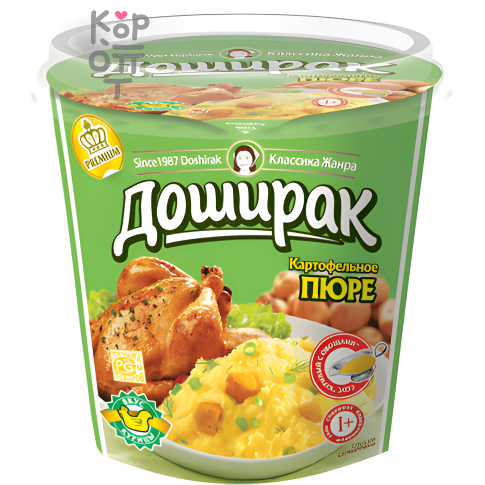Доширак Премиум - Картофельное пюре быстрого приготовления со вкусом курицы 