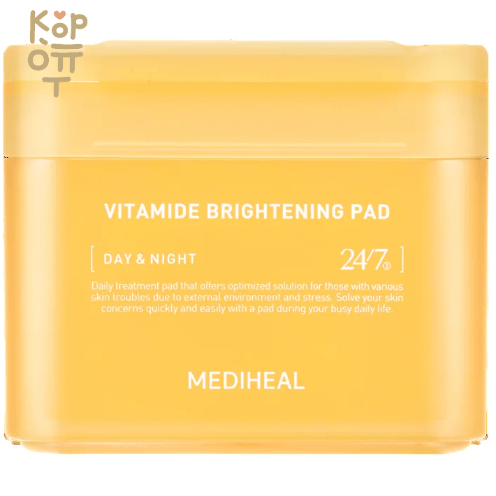 Mediheal Vitamide Brightening Pad - Осветляющие тонер-пэды с комплексом Витаминов 180мл./100шт. , купить с доставкой на дом фото 1 — Корейские товары для всей семьи(КорОпт)