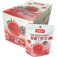 Мармелад Huito Sour Sugar Gummies с натуральным вкусом Клубники и кислым сахаром