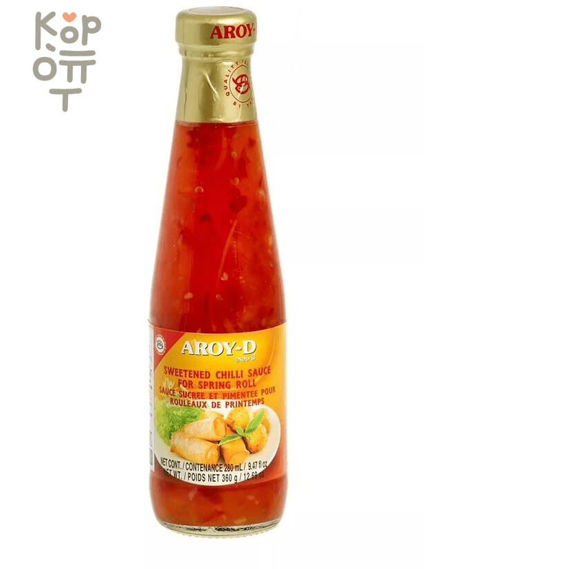 Соус AROY-D Sweet Chilli Sauce for Spring Roll, 350мл. , купить с доставкой на дом фото 1 — Корейские товары для всей семьи(КорОпт)