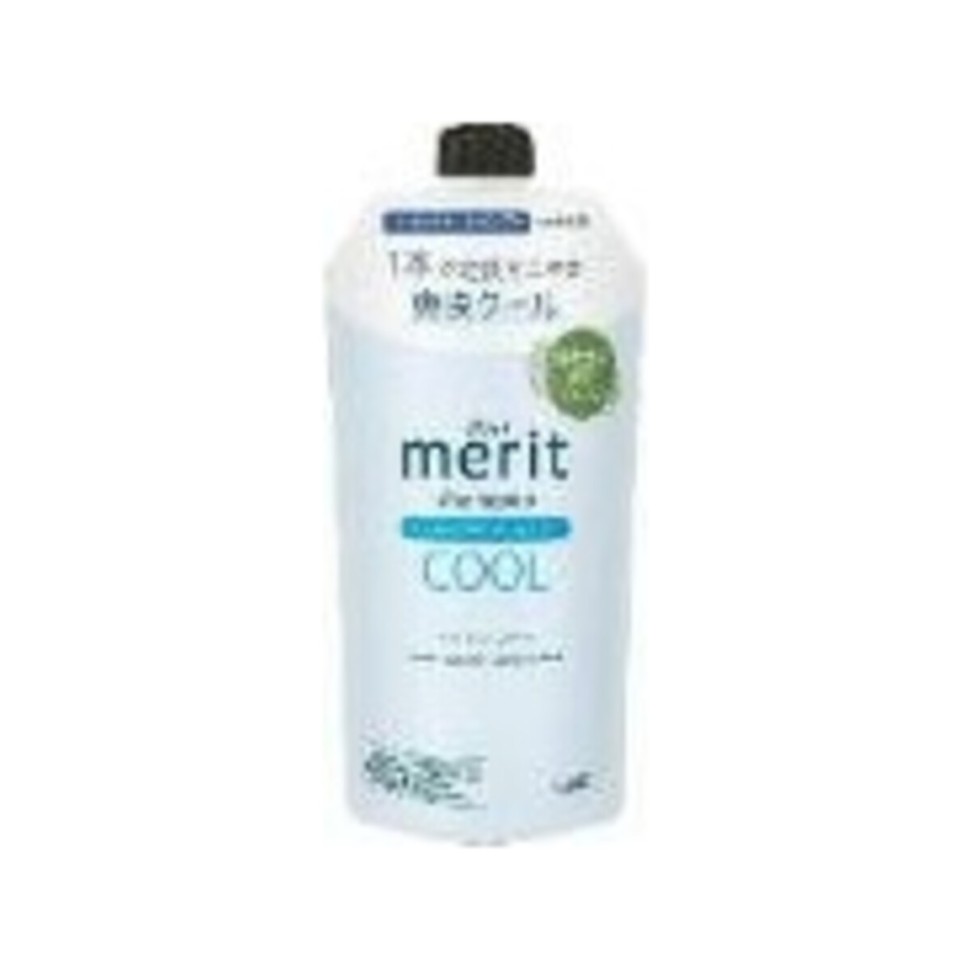 KAO Merit Cool — шампунь, не требующий кондиционера, сменная упаковка, 320 миллилитров