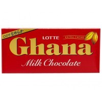 Lotte Ghana Milk Chocolate Bar - Шоколад Гана молочный 70гр.