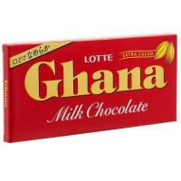 Lotte Ghana Milk Chocolate Bar - Шоколад Гана молочный 70гр.