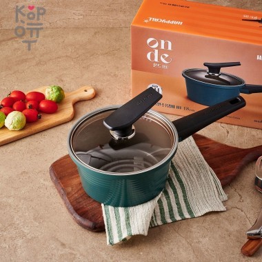 IH Экологичная облегченная Кастрюля HappyCall OnDe Ceramic Pot IH с керамическим покрытием без PFOA и PFOS, Зеленая — Корейские товары для всей семьи(КорОпт)