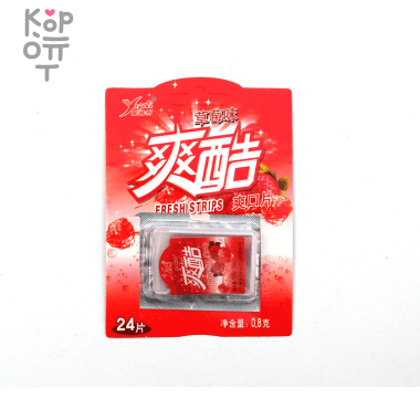 Освежающие пластинки Yageli со вкусом клубники, 0,8гр. — Корейские товары для всей семьи(КорОпт)