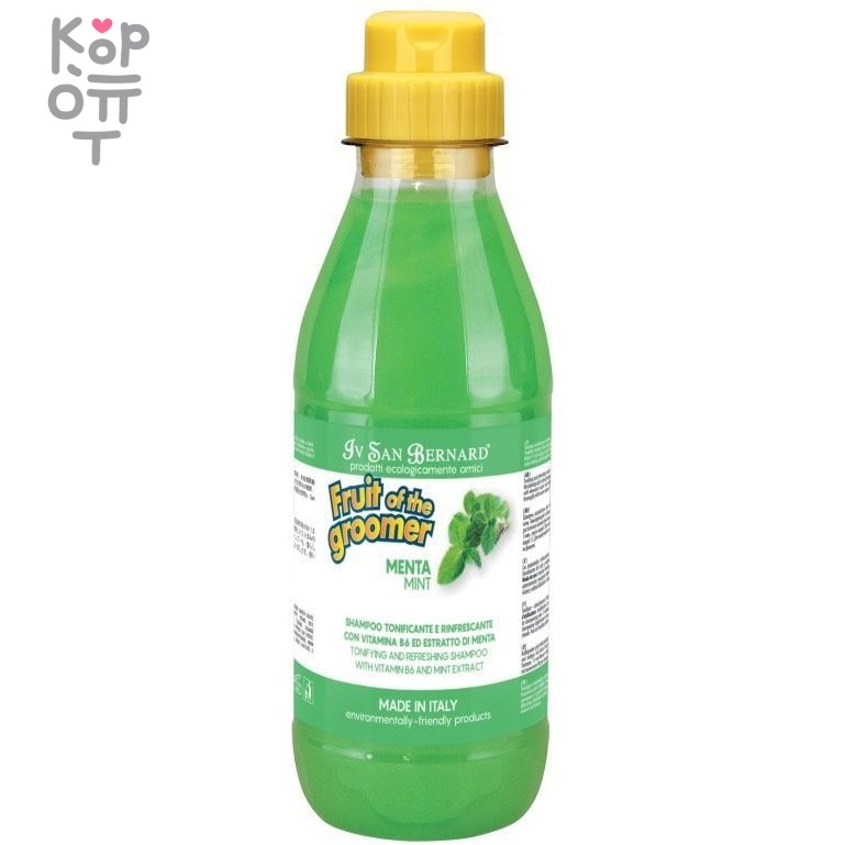ISB Fruit of the Grommer Mint Шампунь для любого типа шерсти с витамином В6 500 мл, купить с доставкой на дом фото 1 — Корейские товары для всей семьи(КорОпт)