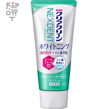 KAO Clear Clean NEXDENT Whitening Clear Mint - Лечебная отбеливающая зубная паста с освежающим вкусом чистой мяты, 120гр. — Корейские товары для всей семьи(КорОпт)