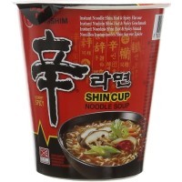 NONGSHIM Shin Cup Лапша сублимированная Шин Рамен, острая с говядиной, стакан, 68 г