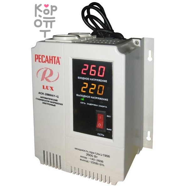 Стабилизатор напряжения Ресанта АСН-2000Н/1-Ц Lux