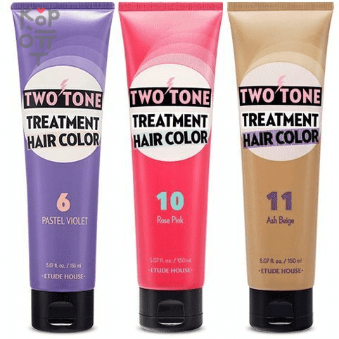 Etude Treatment Hair Color Two Tone - Маска оттеночная для волос 150мл., купить с доставкой на дом фото 1 — Корейские товары для всей семьи(КорОпт)