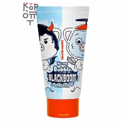 Elizavecca Hell-Pore Bubble Blackboom Pore Pack - Чёрная кислородная маска для очищения пор на коже лица, 150 мл