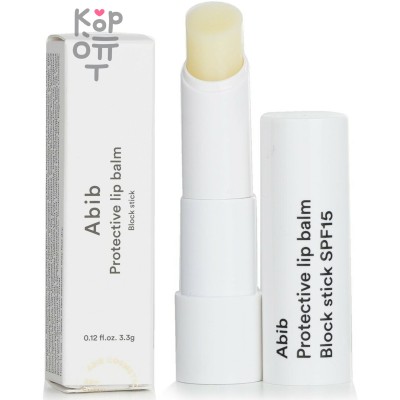 ABIB Lip Balm Protective Block Stick - Защитный бальзам для губ на основе Масла Ши 3,3гр.