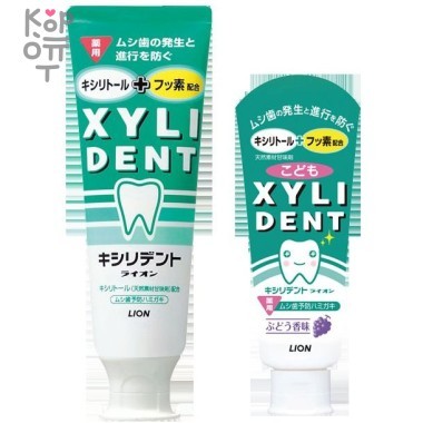 LION Xyli Dent Зубная паста, содержащая двойной ксилит и фтор, предотвращает кариес &mdash; Корейские товары для всей семьи(КорОпт)