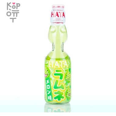 Напиток безалкогольный газированный Hata Kosen Melon Ramune - Рамуне со вкусом Дыни, 200мл. &mdash; Корейские товары для всей семьи(КорОпт)