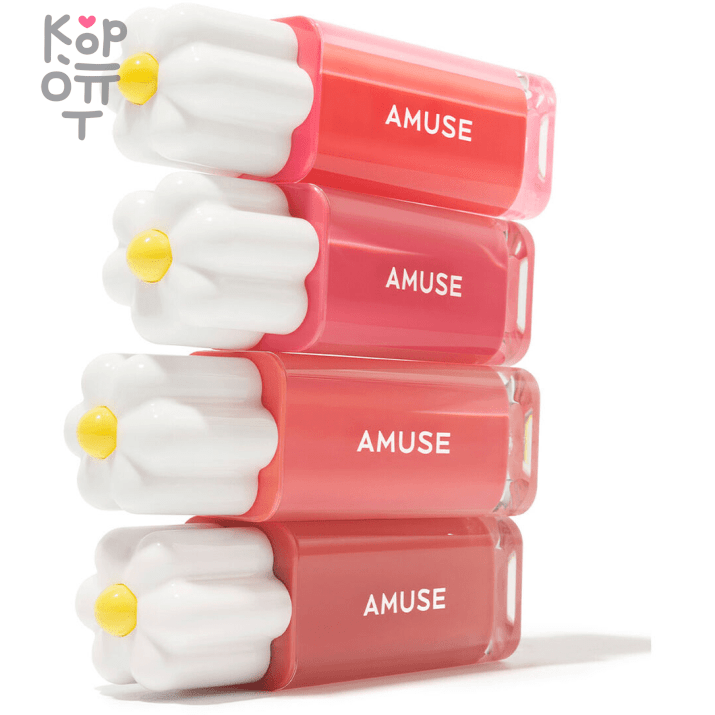 AMUSE Dew Tint - Глянцевый тинт для губ 4гр., купить с доставкой на дом Тинт с высоким содержанием влаги на 35% насыщает кожу свежестью, сродни цветочной воде. Имеет насыщенные глянцевые оттенки благодаря тройной структуре вода-масло-вода, содержащей экстракты манго и яблока, а также ацетат витамина Е для увлажнения и здоровья губ.