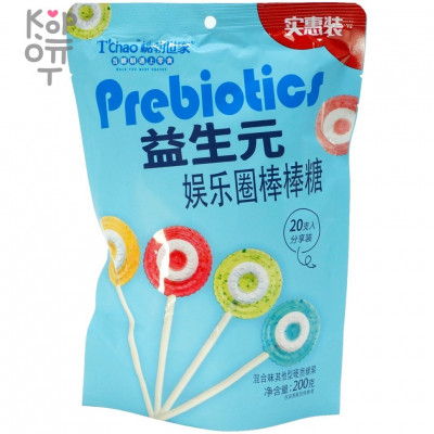 Леденец T'Chao Prebiotics Фруктики на палочке