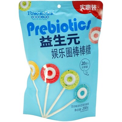 Леденец T'Chao Prebiotics Фруктики на палочке