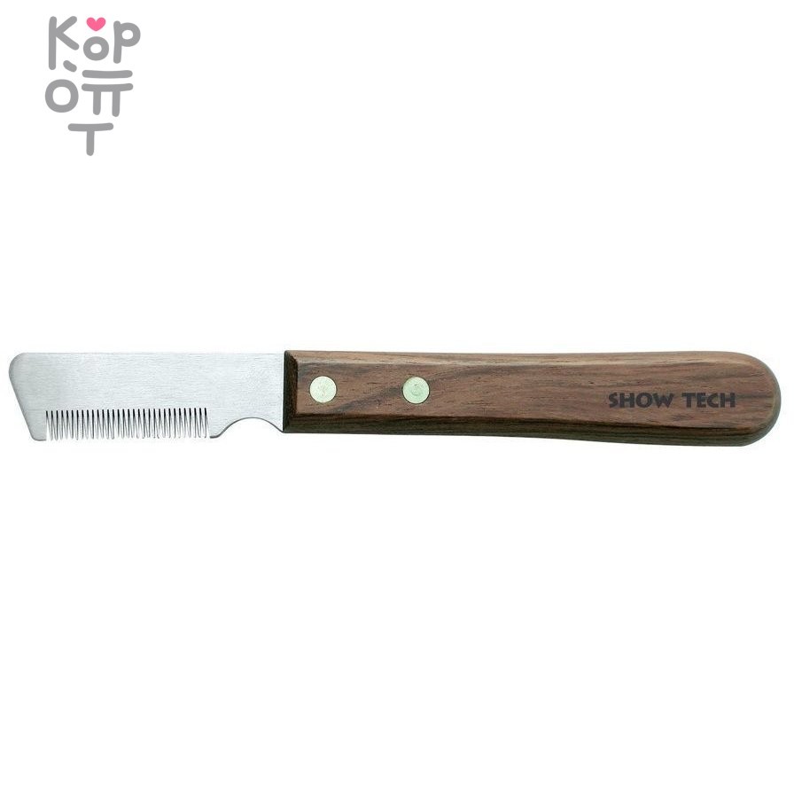 SHOW TECH тримминговочный нож 3300 с деревянной ручкой для мягкой шерсти, купить с доставкой на дом фото 1 — Корейские товары для всей семьи(КорОпт)